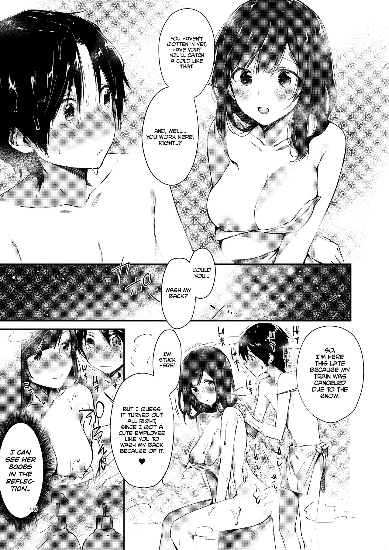 Gensen Oppai Kakenagashi | Natural Boobies Hot-Springs - Page 4
