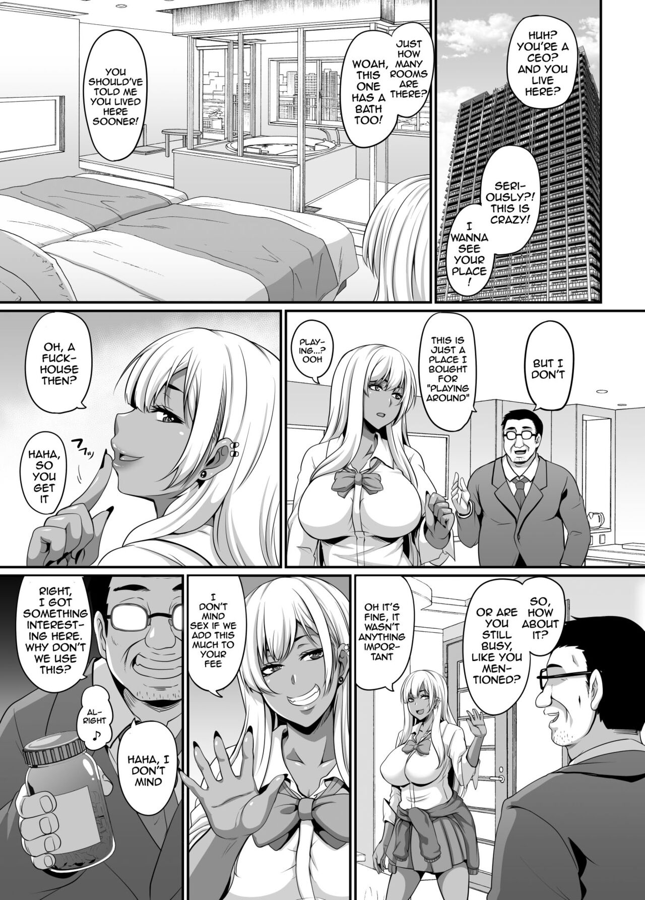 Papa Katsu Gyaru to Kimeseku kara no Ran Pako | A Sugar Daddy And The Gyaru Girls He Pays To Have An Orgy With Him - Page 4
