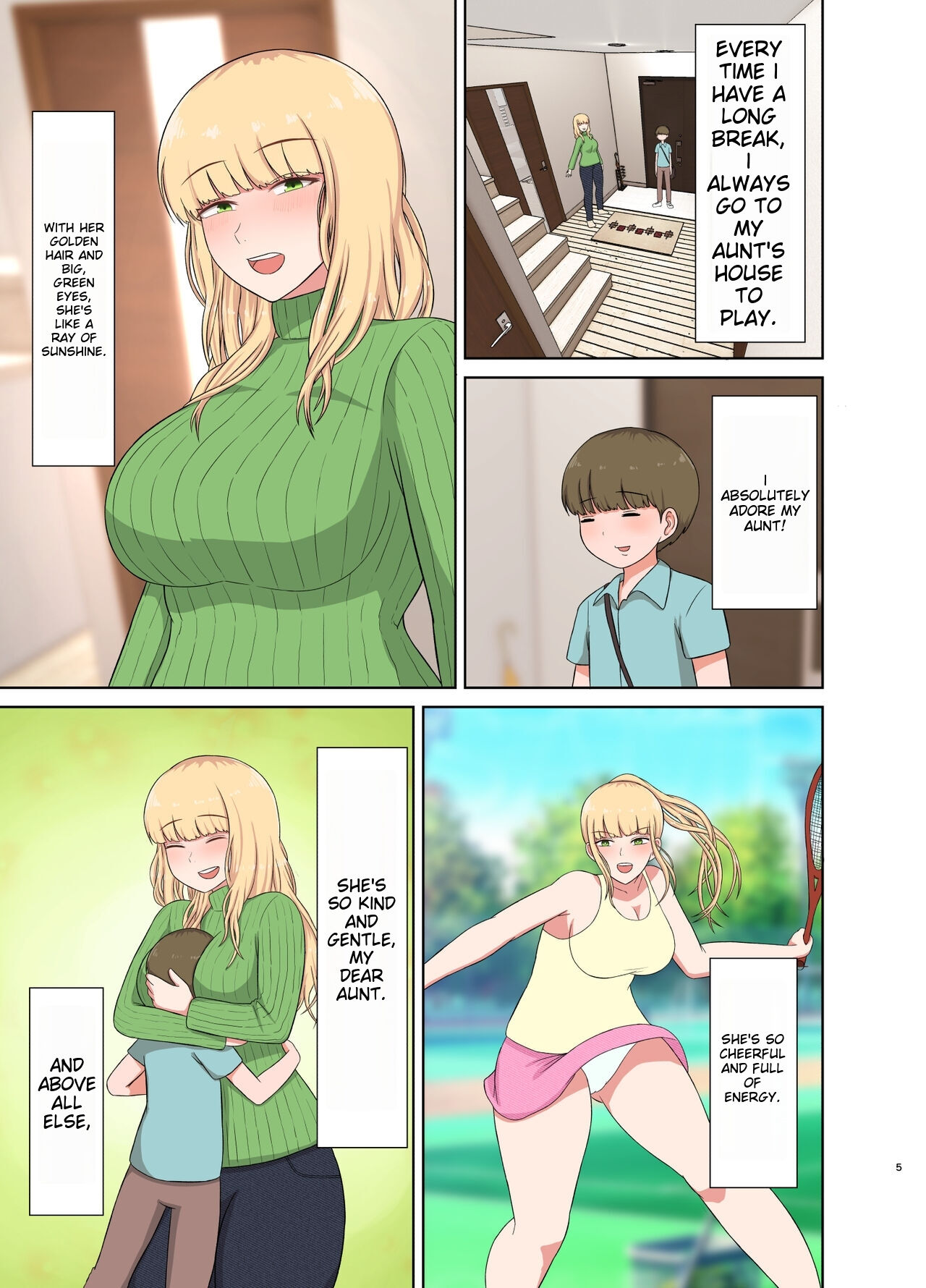 Kinpatsu Oba-san no Suiminkan | Blonde Aunt’s Sleep Rape - Page 4