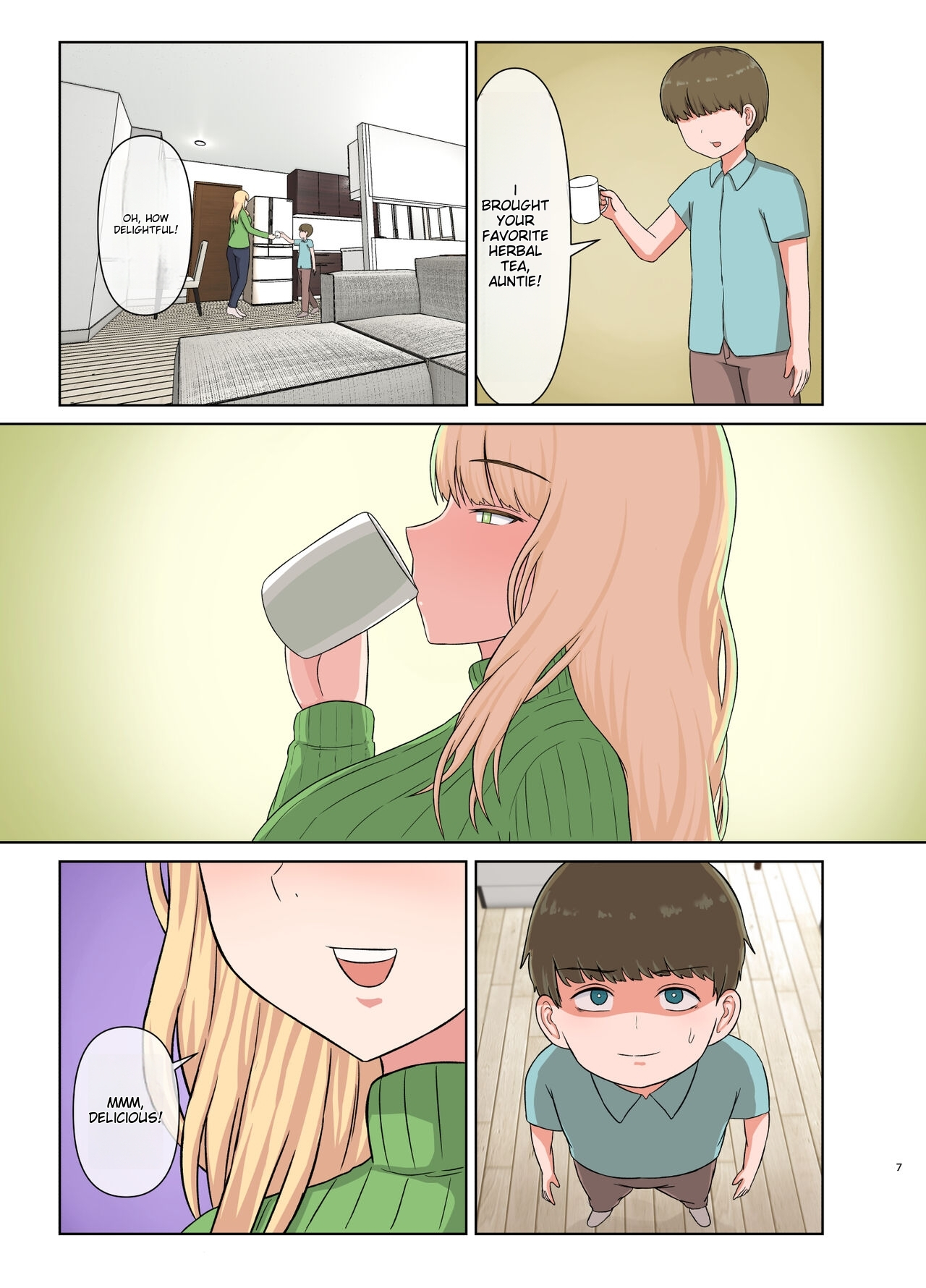 Kinpatsu Oba-san no Suiminkan | Blonde Aunt’s Sleep Rape - Page 6