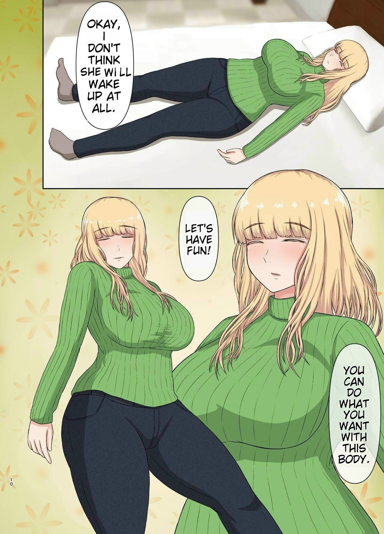 Kinpatsu Oba-san no Suiminkan | Blonde Aunt’s Sleep Rape - Page 9