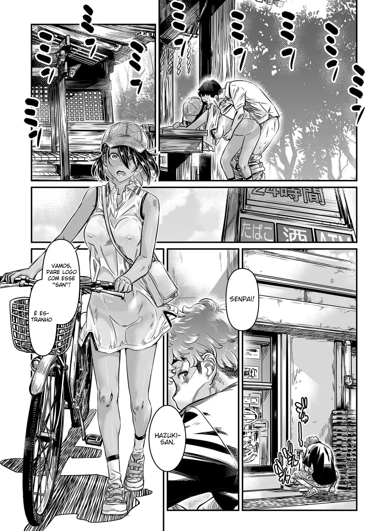 Uma Garota Safada Bronzeada Convida Seu Senpai Virgem para Fazer Sexo ao Ar Livre - Page 5