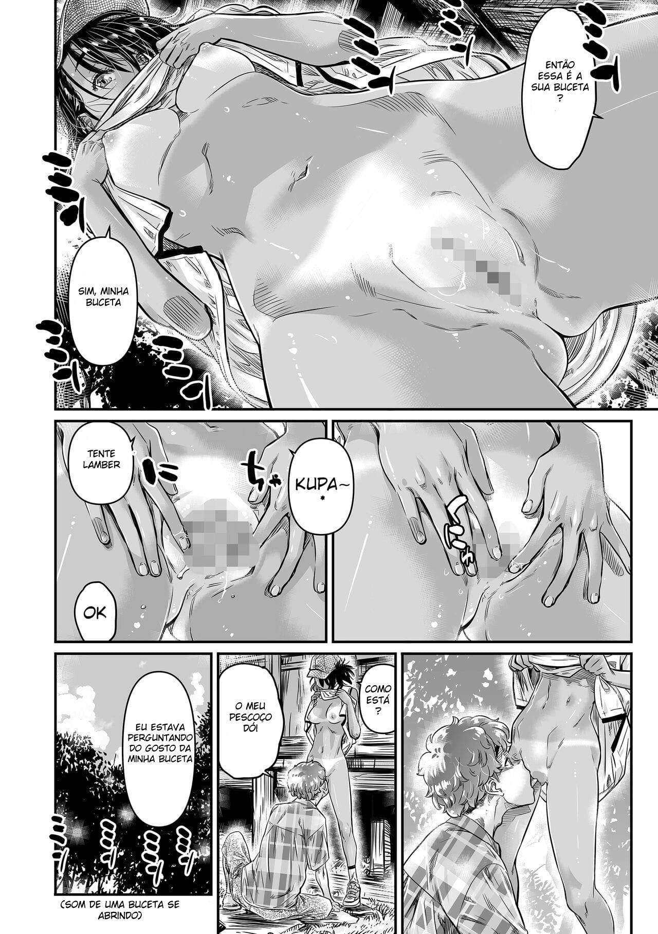 Uma Garota Safada Bronzeada Convida Seu Senpai Virgem para Fazer Sexo ao Ar Livre - Page 17