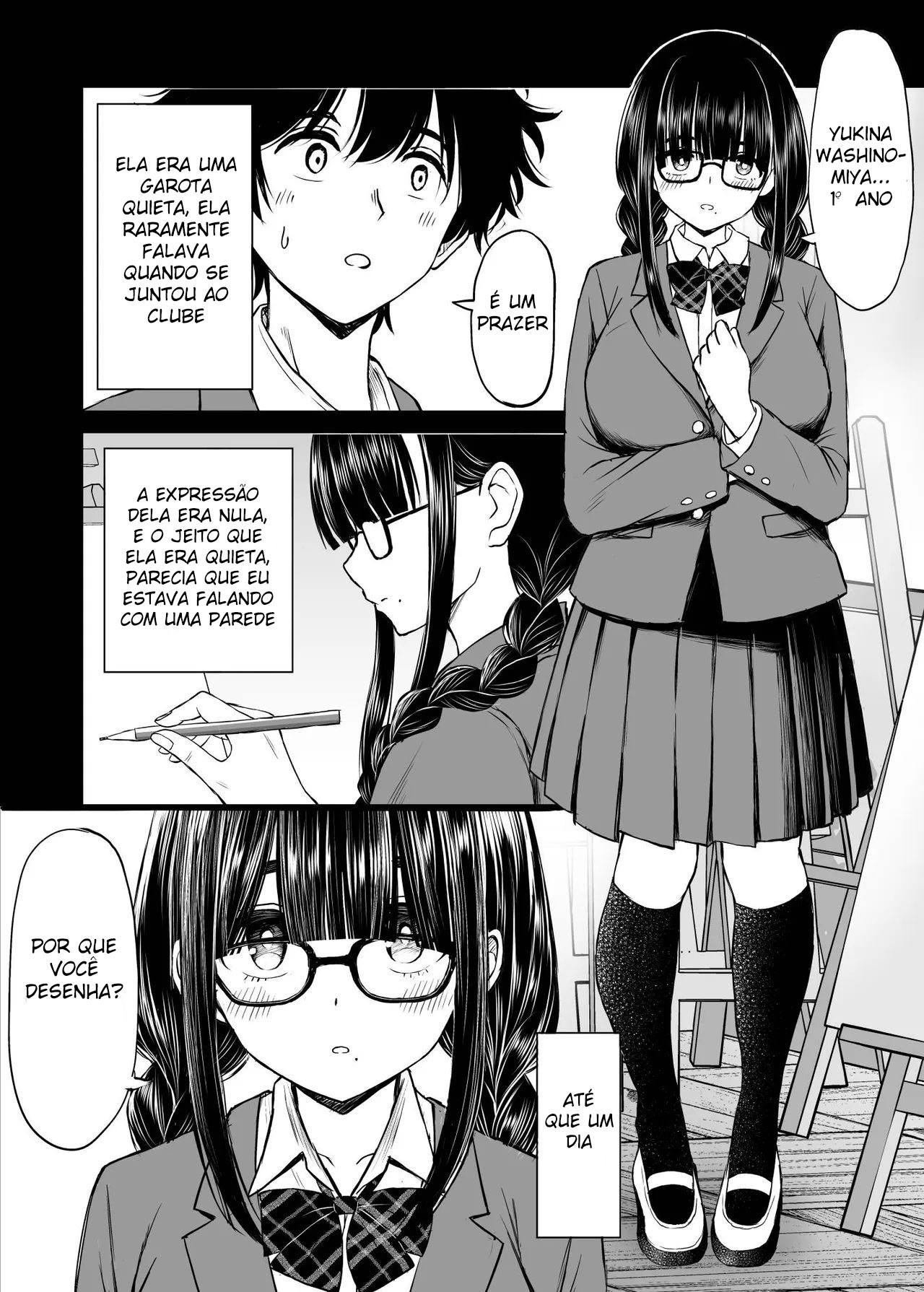 A História de Como Minha Inspiração Para Arte Aumentou Graças A Minha Kouhai Peituda Que Posou Nua Para Mim - Page 5