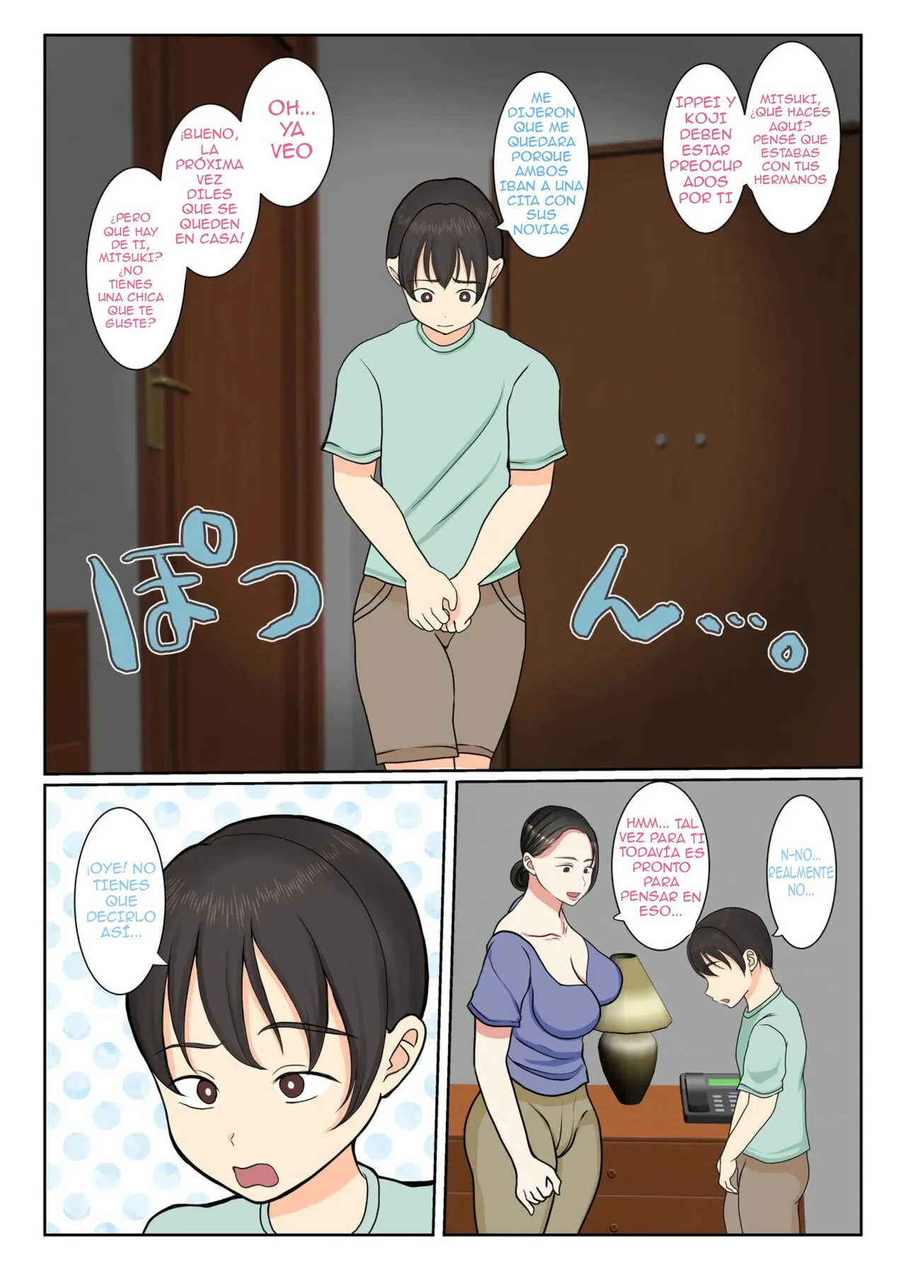 Suekko no Boku wa Mizugi Kaa-chan de Doutei Sotsugyou shichaimashita | El dia En Que El Hijo Menor Perdio la Virginidad Gracias a Su Madre En Traje De Baño - Page 4