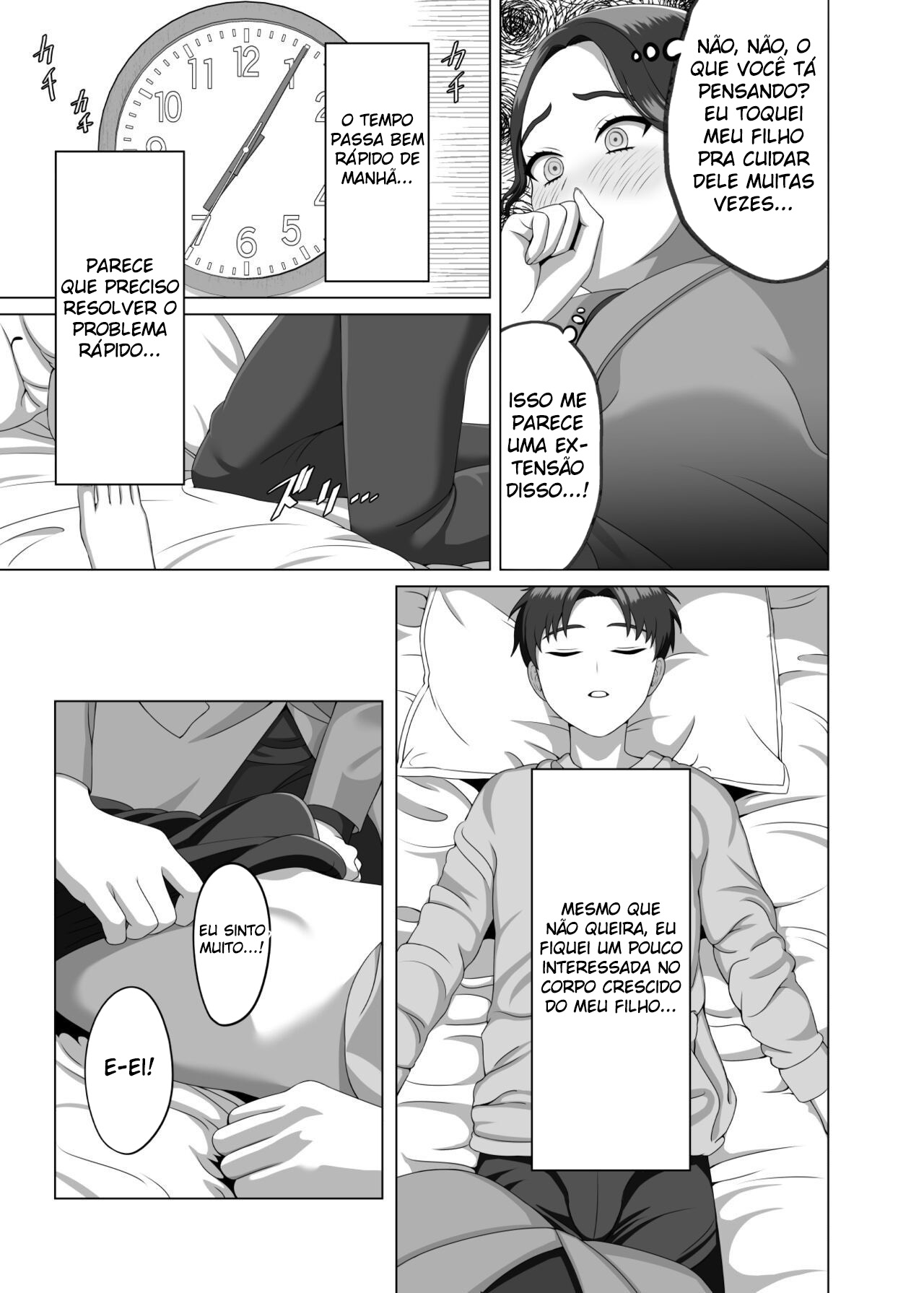 Uma Mãe Fica Excitada Com a Ereção Matinal do Filho - Page 12