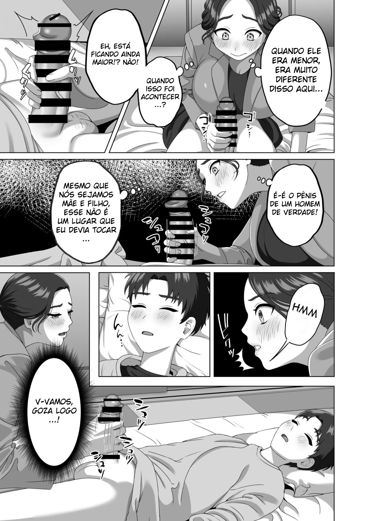 Uma Mãe Fica Excitada Com a Ereção Matinal do Filho - Page 14