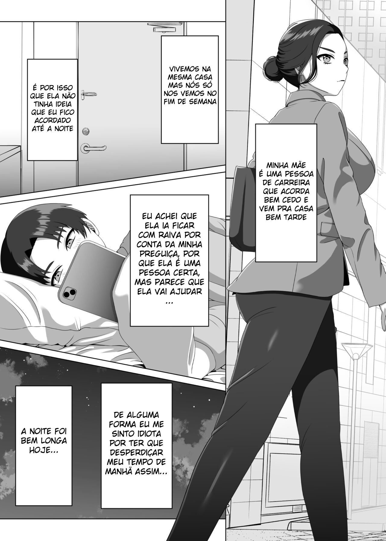 Uma Mãe Fica Excitada Com a Ereção Matinal do Filho - Page 4