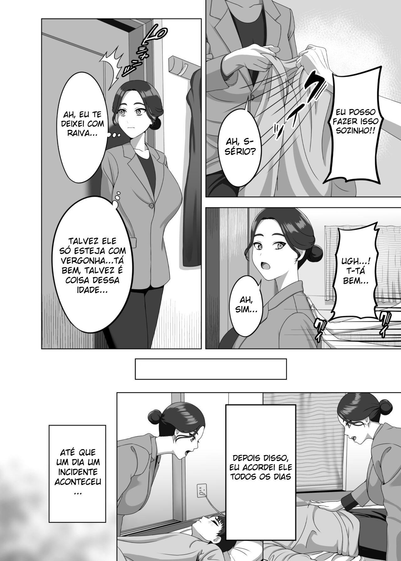 Uma Mãe Fica Excitada Com a Ereção Matinal do Filho - Page 7