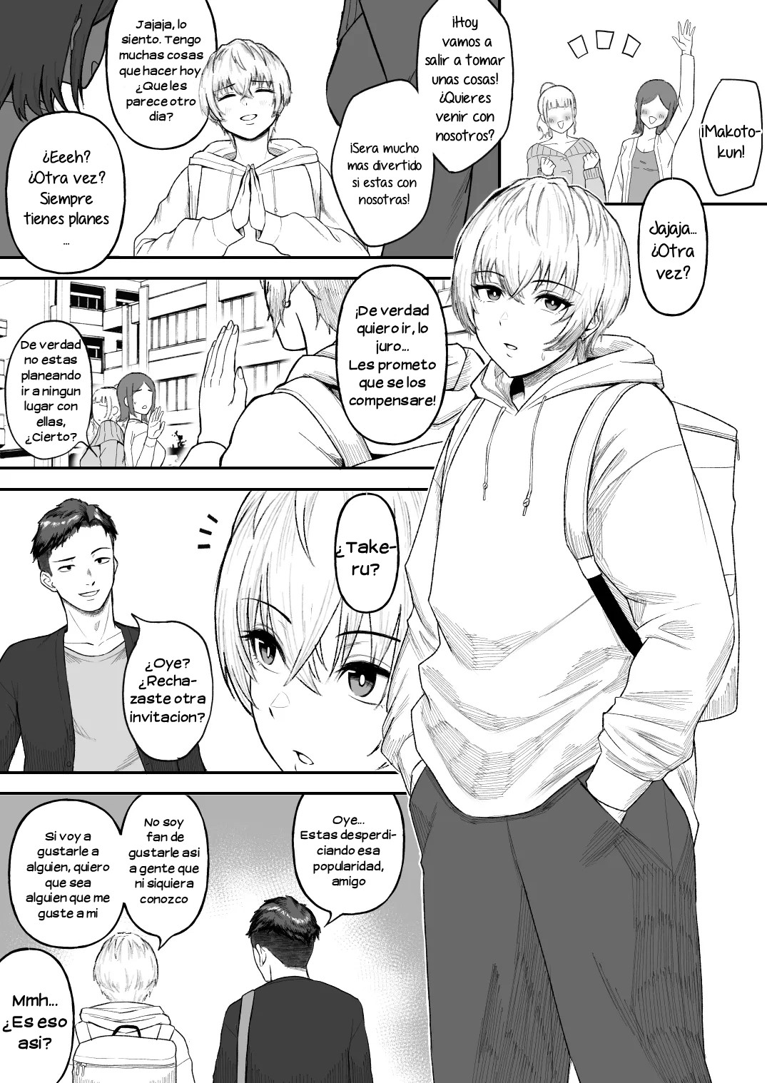 Shinyuu no Ikemen Danshi ga Jitsu wa Bakunyuu Joshi da to Hanmei shita Baai|Lo que Pasaría si Descubrieran que el Guapetón de mi Amigo Realmente es una Hermosa Chica de Pechos Grandes - Page 2