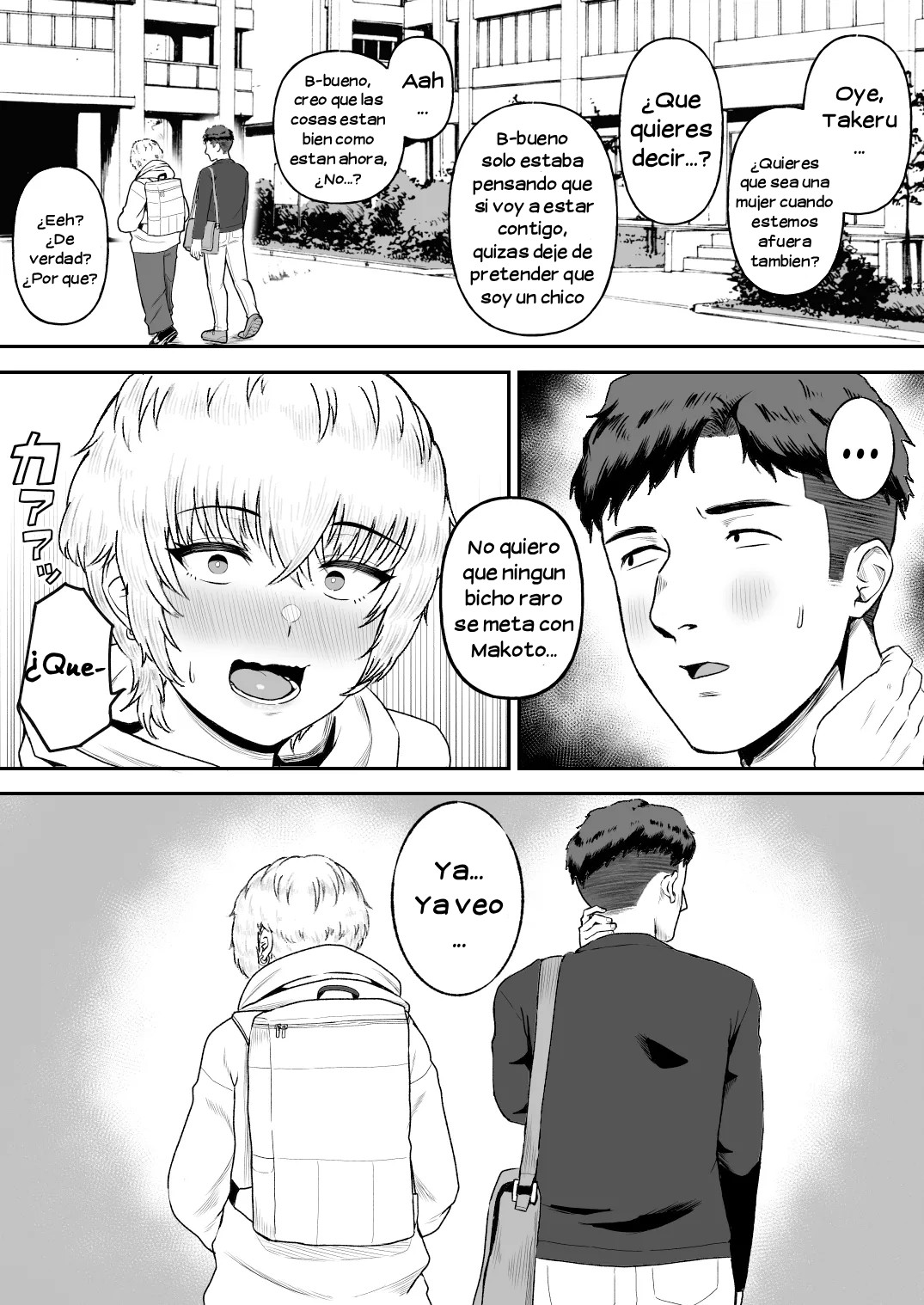 Shinyuu no Ikemen Danshi ga Jitsu wa Bakunyuu Joshi da to Hanmei shita Baai|Lo que Pasaría si Descubrieran que el Guapetón de mi Amigo Realmente es una Hermosa Chica de Pechos Grandes - Page 40