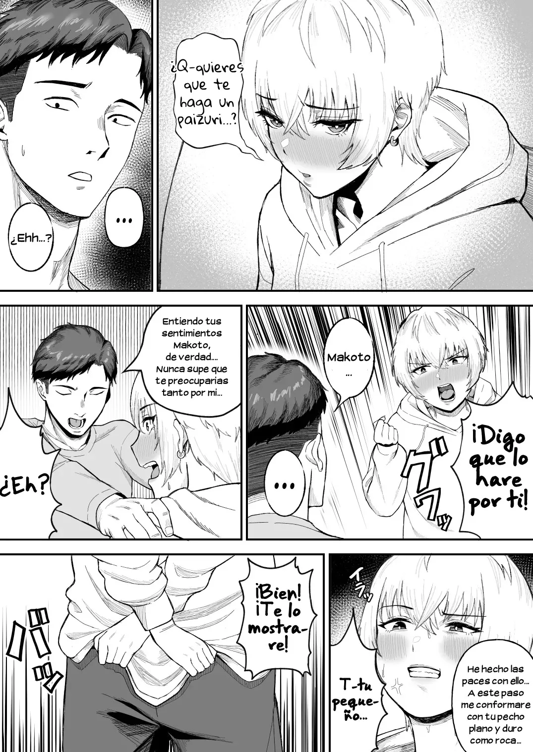Shinyuu no Ikemen Danshi ga Jitsu wa Bakunyuu Joshi da to Hanmei shita Baai|Lo que Pasaría si Descubrieran que el Guapetón de mi Amigo Realmente es una Hermosa Chica de Pechos Grandes - Page 6