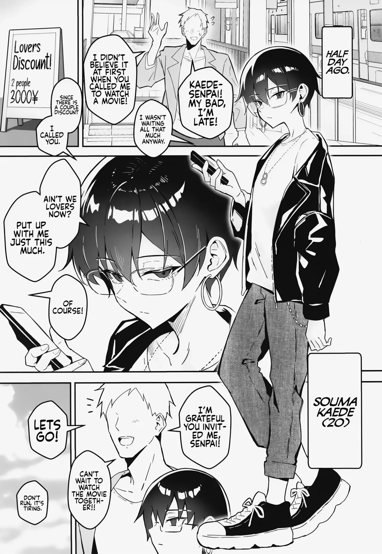 Buaisou na Kakure Kyonyuu Boyish Kanojo to Taikutsu na Date - Page 4