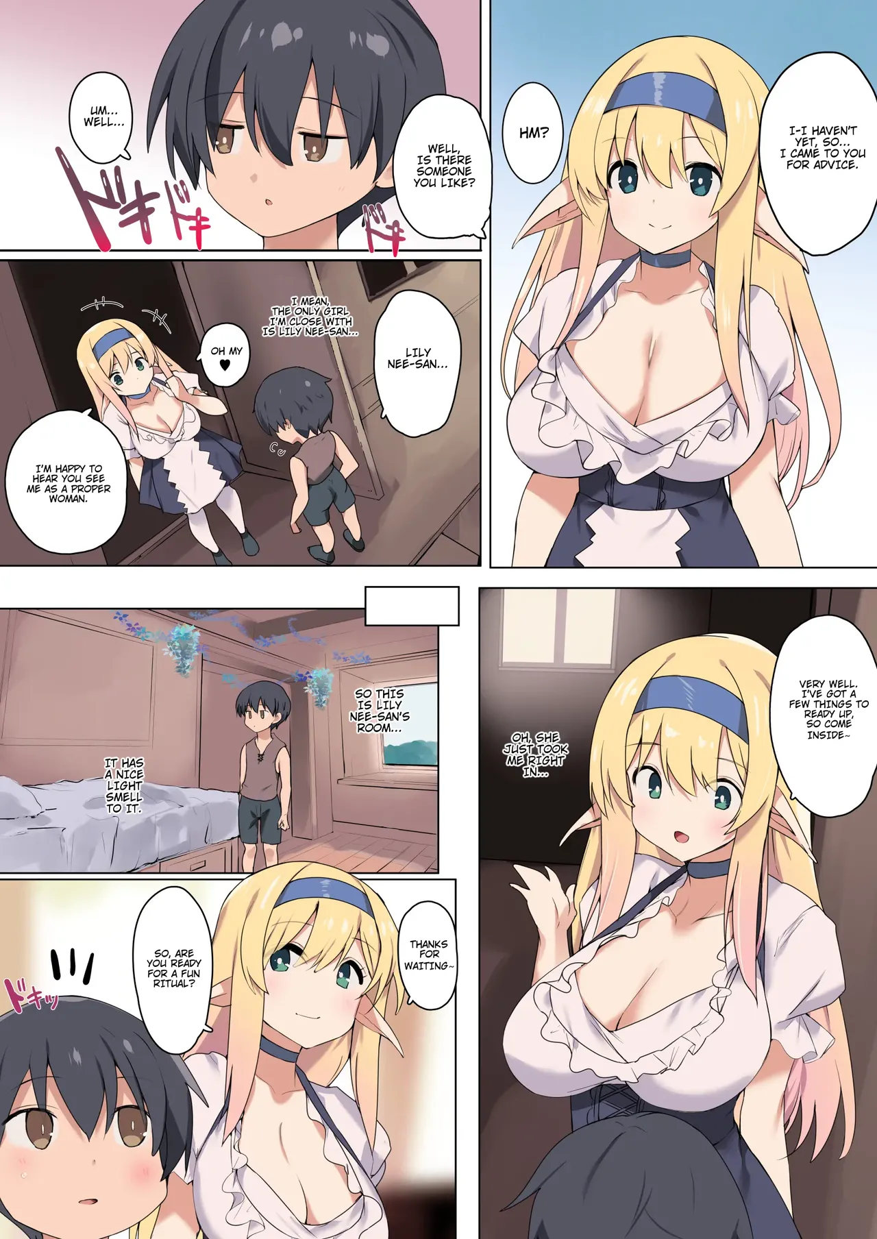 Seiyoku ni Rikai no Aru Elf no Onee-san ga Doutei ni Moku o Oroshite Kuremashita - Page 5